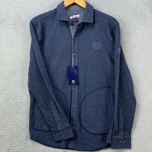 Notre Dame Fighting Irish Shirt Shacket Mens Small Indigo Jacket Johnnie-O‎ NEW
